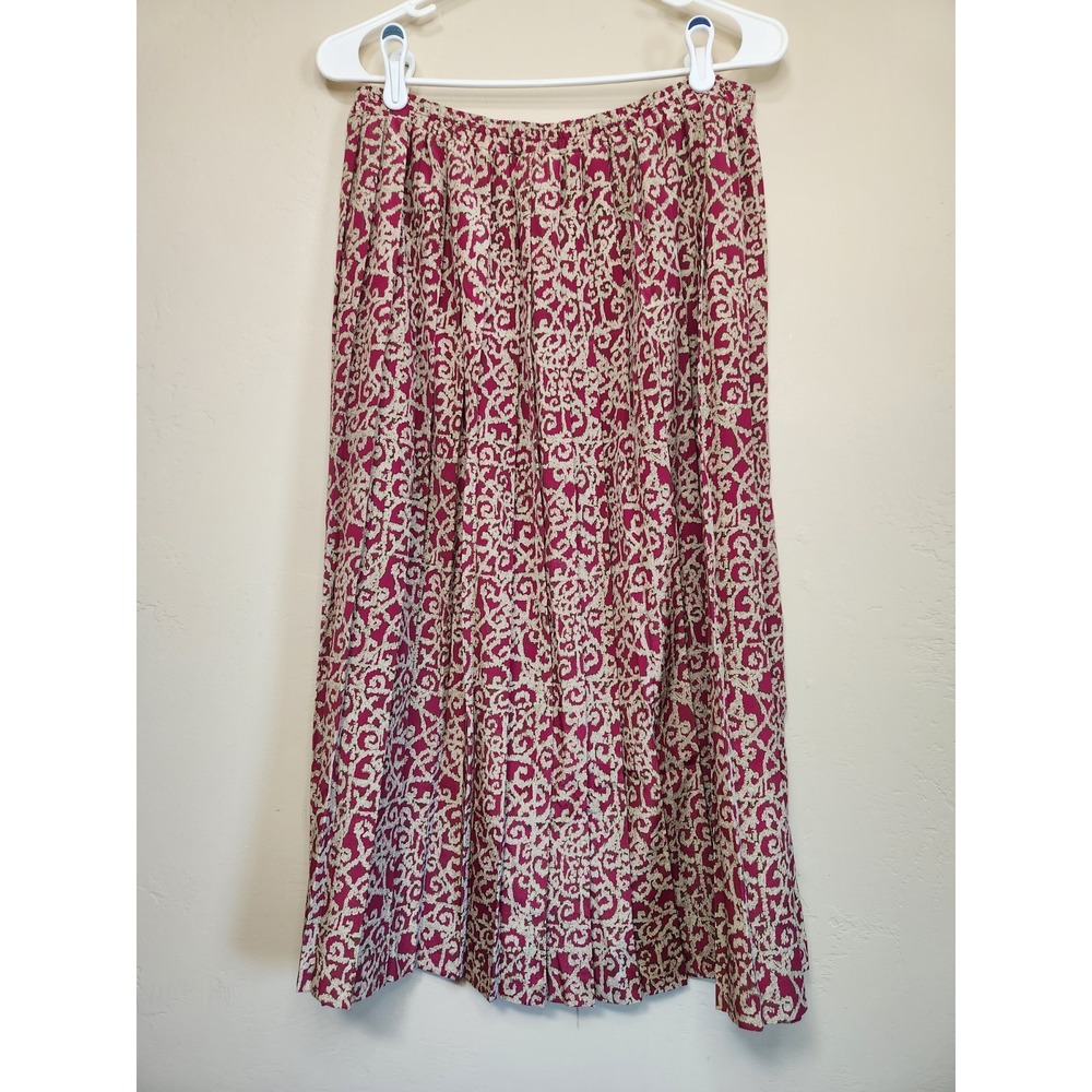 Leslie Fay Vintage Pink Pleated Accordion Skirt Size 14 - Picture 3 of 4